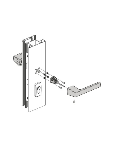 MANILLA MINIMALISTA DELTA RECUPERABLE (JUEGO) LACADO INOX REF 777193