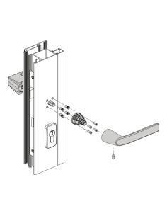 MANILLA MINIMALISTA GAMMA RECUPERABLE (JUEGO) LACADO INOX... 2