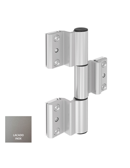 BISAGRA ACRUX FR  CANAL CENTRADO  3 PALAS LACADO INOX REF P030D93