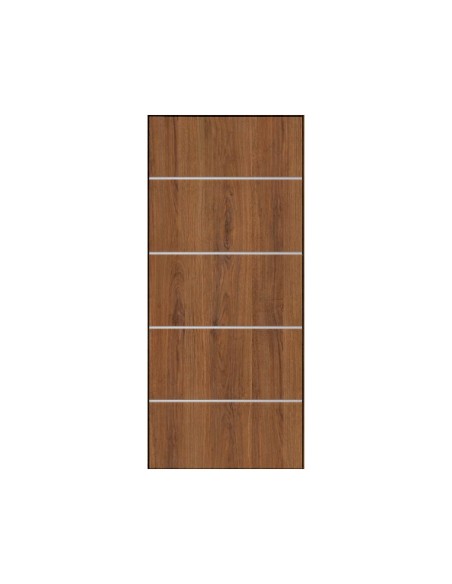 PANEL BORO (4 LINEAS) 2000X800X20 MM LACADO IMITACION MADERA STANDARD CON LINEAS INOX