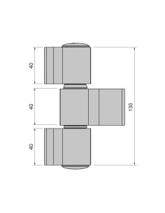 BISAGRA ARIES UNIVERSAL 3 PALAS NEGRO REF 010T36002  2