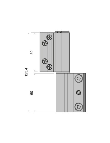 BISAGRA ACRUX  CANAL 16  LACADO PLATA DERECHA REF 017D91 