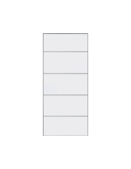 PANEL BORO STOCK (4 LINEAS) 2000X800X20 MM LACADO BLANCO CON LINEAS INOX