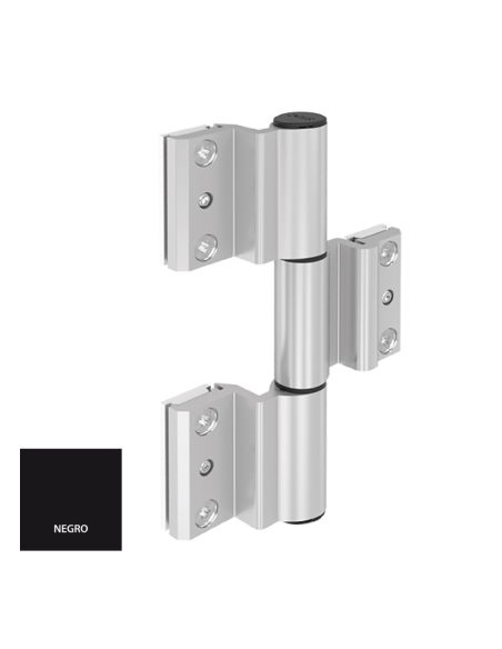 BISAGRA ACRUX FR  CANAL CENTRADO  3 PALAS NEGRO REF P030D02