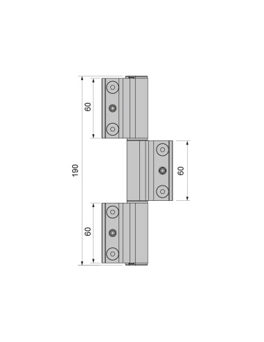 BISAGRA ACRUX CE  3 PALAS  BLANCO REF P010D01 
