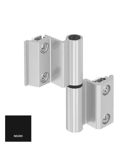 BISAGRA CARINA 3  HOJA CE PLETINA Y EJE INOX NEGRO DESMONTADA REF 014D02 