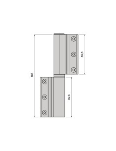 BISAGRA TAURUS CLX CE (JUEGO) BLANCO DERECHA REF A011D01-160 2