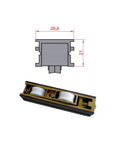 RUEDA B-3-7 ZAMAK REGULABLE RODAMIENTO DE AGUJAS  TANDEM 