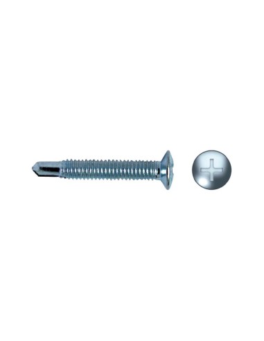 TORNILLO HM PUNTA BROCA CABEZA GOTA DE SEBO IMPRONTA PH  4x10 CINCADO (ENVASE 500UDS/C)