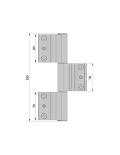 BISAGRA ACRUX FR  CANAL CENTRADO  3 PALAS NEGRO REF P030D02 2