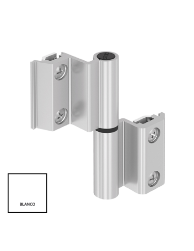 BISAGRA CARINA 3  HOJA CE PLETINA Y EJE INOX BLANCO DESMONTADA REF 014D01