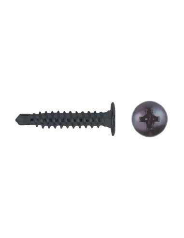 TORNILLO CET PUNTA BROCA REDUCIDA CABEZA EXTRAPLANA IMPRONTA PH  4,2X23 CINCADO NEGRO (250 UDS/C)