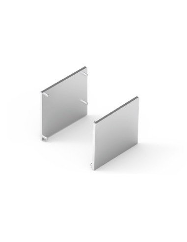 Juego de tapas para Conjunto perfil superior corredero BLOQ. Pl stico plata.