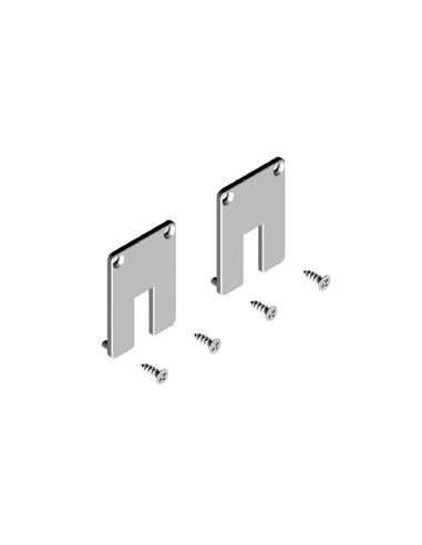 Juego de tapas laterales para pinza EASY/ EASY XL. Alum. Anod. plata mate. 10mm