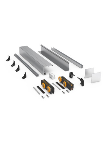 Kit SV-Q60. x2 Freno retenedor. Alum. Anod. Plata. 2m