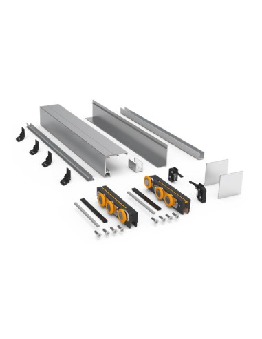Kit SV-Q110. x2 Freno retenedor. Alum. Anod. Plata. 3m