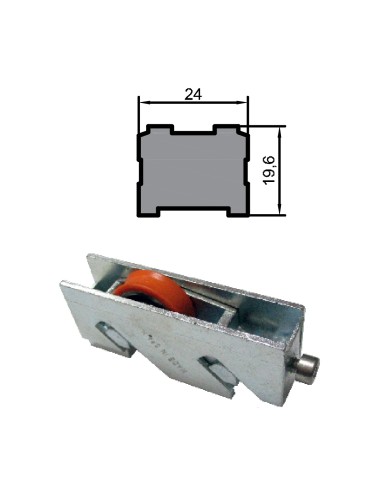 RUEDA S/AL-17/AL-18 MULTIPUNTO ZAMAK REGULABLE RODAMIENTO DE BOLAS 