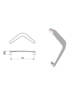 TIRADOR BOOMERANG DOBLE BLANCO REF PROTEUS J BL