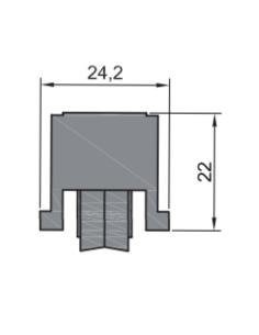 RUEDA B-1 ZAMAK REGULABLE RODAMIENTO DE AGUJAS  TANDEM 