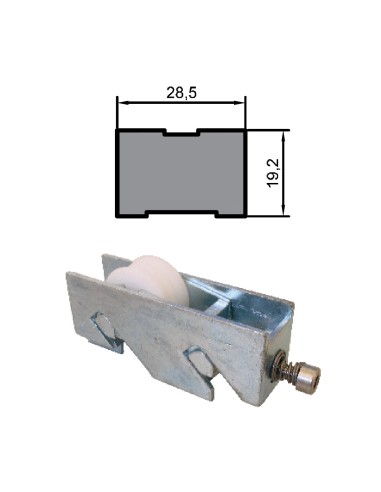 RUEDA S/W85 ZAMAK REGULABLE RODAMIENTO DE AGUJAS 