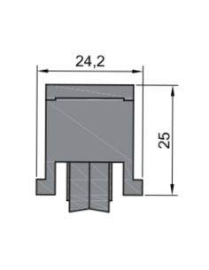RUEDA B-1-16 ZAMAK REGULABLE RODAMIENTO DE AGUJAS  TANDEM 