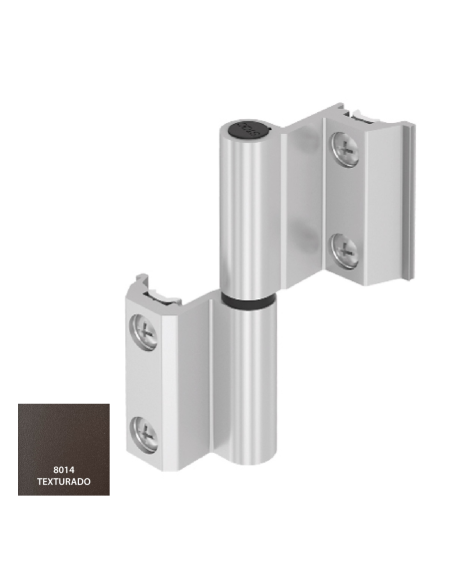 BISAGRA CARINA CE PLETINA Y EJE INOX 8014 TXT DERECHA  REF 023D92