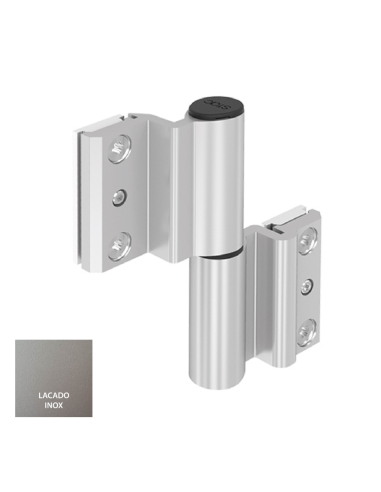 BISAGRA ACRUX FR  CANAL CENTRADO  LACADO INOX IZQUIERDA  REF 030I93