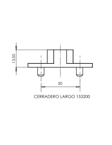 CERRADERO LARGO (13,5 MM) REF. 153200