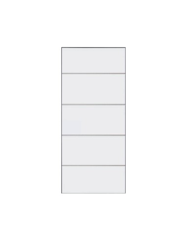 PANEL BORO STOCK (4 LINEAS) 2000X800X20 MM LACADO BLANCO CON LINEAS INOX