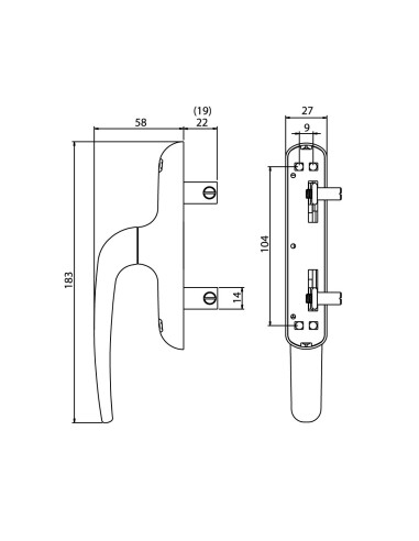 CREMONA APERTURA INTERIOR / EXTERIOR NEGRO REF...