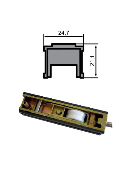RUEDA B-3-1 ZAMAK REGULABLE RODAMIENTO DE AGUJAS  SIMPLE  (SOPENA 0751712)
