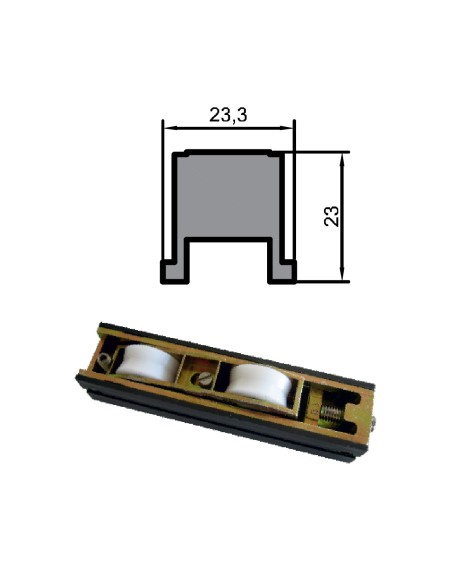 RUEDA B-4 ZAMAK REGULABLE RODAMIENTO DE AGUJAS  TANDEM 