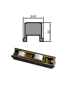 RUEDA B-5 ZAMAK REGULABLE RODAMIENTO DE AGUJAS  TANDEM 