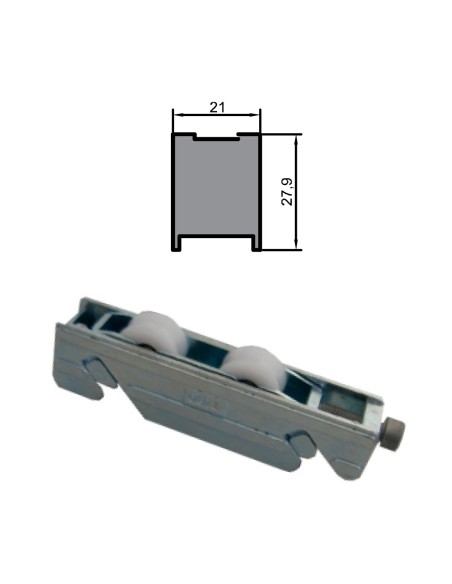 RUEDA S/AL-14 ZAMAK REGULABLE RODAMIENTO DE AGUJAS  DOBLE 