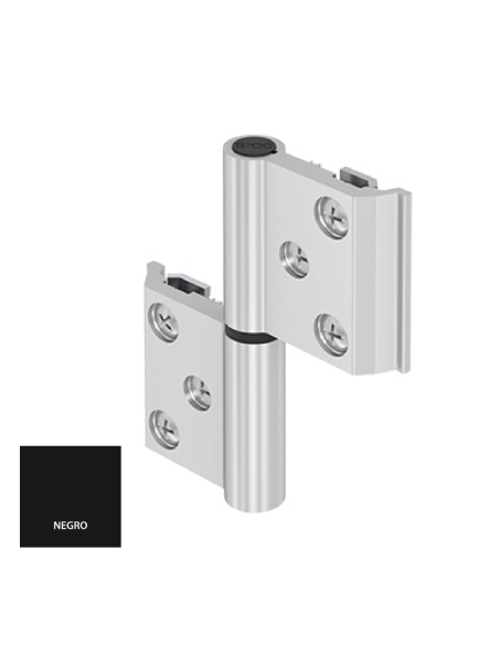 BISAGRA MALLORQUINA CANAL CENTRADO NEGRO DERECHA REF 0133D02 