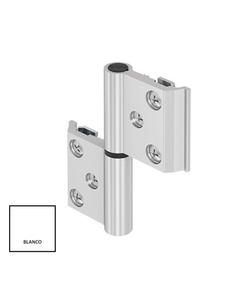 BISAGRA MALLORQUINA CANAL CENTRADO BLANCO DERECHA REF 0133D01