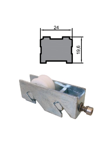 RUEDA S/AL-17/AL-18 MULTIPUNTO ZAMAK REGULABLE...