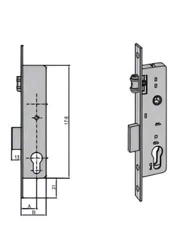 CERRADURA RODILLO Y PALANCA DESLIZANTE SIN...