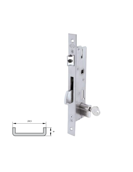 CERRADURA PICAPORTE Y PALANCA BASCULANTES FRENTE  U  REF. 194N/35/6USC