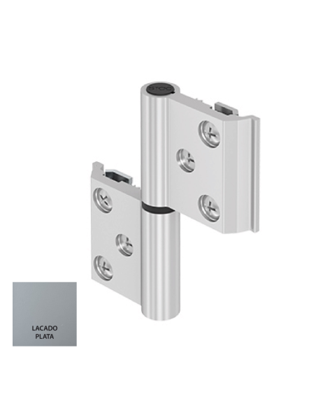 BISAGRA MALLORQUINA CANAL CENTRADO LACADO PLATA IZQUIERDA REF A0133I91