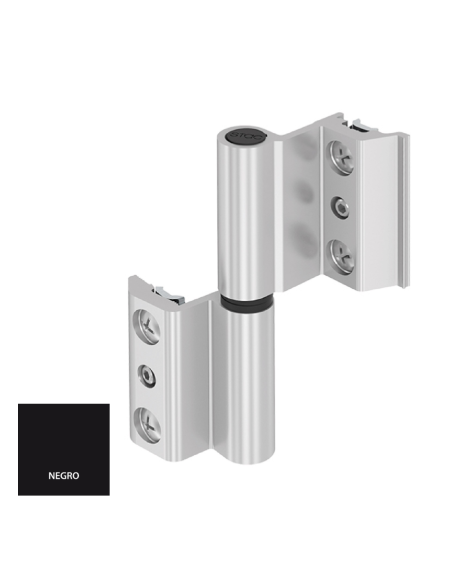 BISAGRA NORMA CE PLETINA Y EJE INOX CON PRISIONERO NEGRO IZQUIERDA REF 025I02