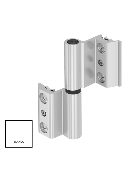 BISAGRA NORMA CE PLETINA Y EJE INOX CON PRISIONERO BLANCO DERECHA REF 025D01 