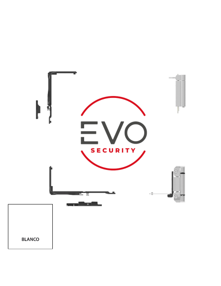 KIT BASE OSCILOBATIENTE EVO SECURITY SIN CREMONA  CIERRE AL MARCO  BLANCO REF S113901