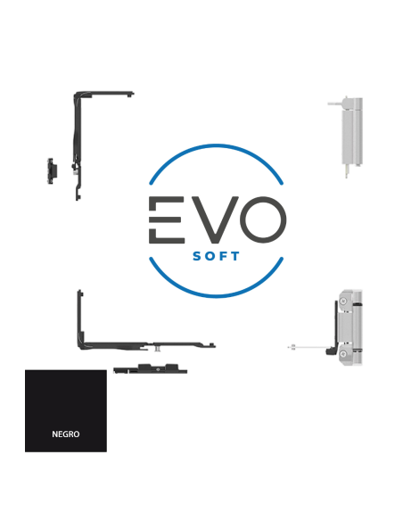 KIT BASE OSCILOBATIENTE CLX 160KG SIN CREMONA  CIERRE AL INVERSOR  NEGRO REF T113302