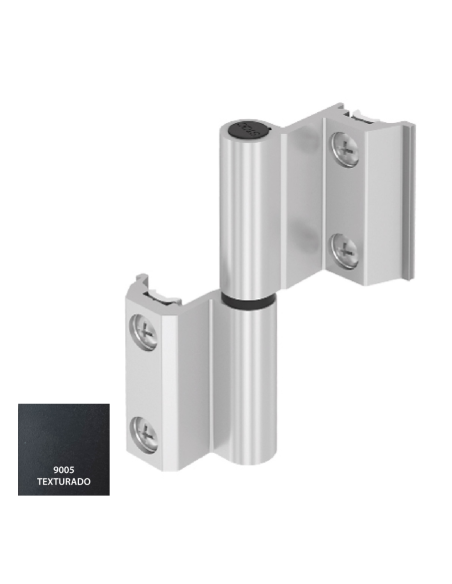 BISAGRA CARINA CE PLETINA Y EJE INOX 9005 TXT DERECHA REF 023D92