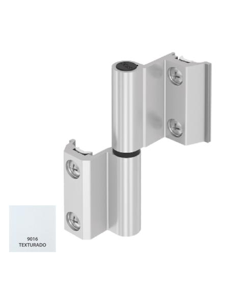 BISAGRA CARINA CE PLETINA Y EJE INOX 9016 TXT DERECHA  REF 023D92