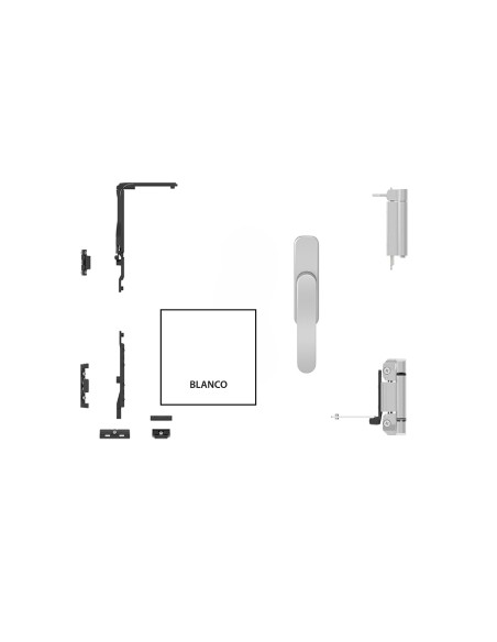 KIT BASE OSCILOBATIENTE CLASSIC CON CREMONA SIRIUS  CIERRE AL INVERSOR  BLANCO REF B111801S