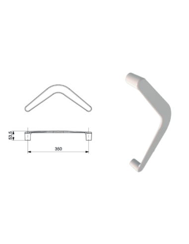 TIRADOR BOOMERANG SIMPLE BLANCO REF PROTEUS D BL