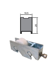 RUEDA S/AL-24 ZAMAK REGULABLE RODAMIENTO DE AGUJAS 