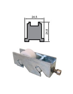 RUEDA S/PLG ZAMAK REGULABLE RODAMIENTO DE AGUJAS 
